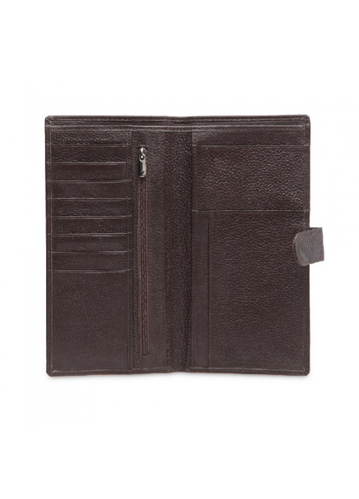 Dark brown leather wallet for mens